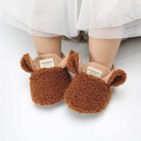 img 3 attached to 👶 RVROVIC Cozy Fleece Boots for Baby Boys and Girls | Non-Skid Bottom, Warm Winter Socks Slippers