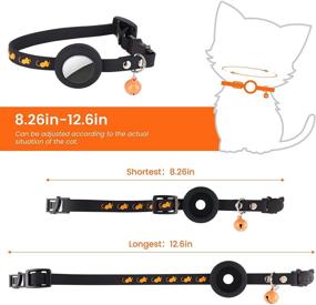 img 2 attached to 🔍 LORDTEC Airtag Cat Collar: Anti-Lost Adjustable Silicone Pet Collar for Cats with Bell and Mouse Pattern