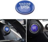 xotic tech engine ignition start button cover trim compatible with lexus is200t is250 is300 is350 is-f es350 es300h gs300 gs350 gs460 gs-f (blue) 1 logo