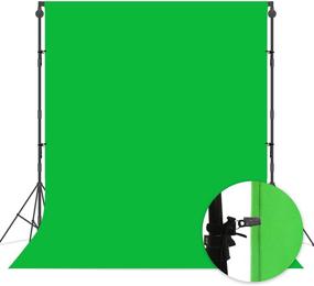 img 3 attached to 📸 GiuMsi Green Screen Polyester Backdrop 7x10ft with 4 Clips for Streaming, Gaming, Video Meetings, Portrait Cutout - Durable and High-quality