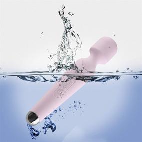 img 1 attached to 💦 New IPX 8 Waterproof Powerful Mini Personal Wand Massager with 10 Vibrations and 5 Multi-Speeds - getbear Flexible Handheld Massager in Black