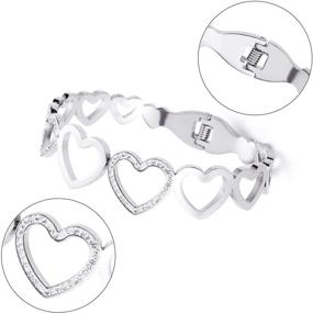 img 1 attached to Girls' Jewelry: Jertom Stainless Bracelet with Rhinestone Clasp - Enhanced SEO