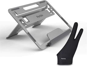 img 4 attached to Parblo PR110 Adjustable Tablet Stand Holder with Drawing Glove: Portable & Compatible with 10-16 inch Laptops, Graphics Monitors, and Drawing Tablets
