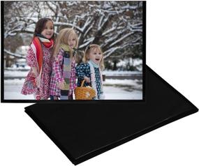 img 2 attached to 📷 Iconikal 5 x 7 Magnetic Photo Sleeves, Black, 8 Pack: Organize and Preserve Your Memories Effortlessly