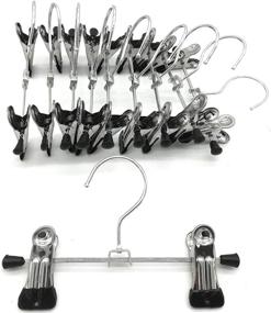 img 4 attached to EAVOQLB Pack of 10 Portable Travel Clips Hangers - Chrome Finished, Adjustable Clips for Boots, Socks, and Bags - Ultra Thin, Space Saving Boot Storage (5-Pack)