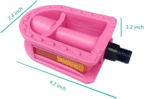 img 1 attached to 🚲 N3od3er Kid's Bike Pedal 1/2-Inch Spindle Pedals 1 Pair Resin 12‘’ 14‘’ Kids Bike Pedals (Pink, Blue)