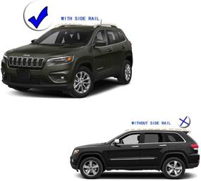 img 1 attached to 🚙 Алюминиевые багажные поперечины для Jeep Cherokee 2014-2021 - совместимы с грузом, багажом, каяками, каноэ, сноубордами, лыжами, велосипедами - система перевозки на рельсах