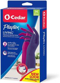 img 4 attached to 🧤 Discover the Versatile Playtex Living Combo Set: Purple and Blue Drip Catch Medium Latex Gloves, 2 CT