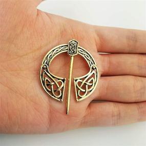 img 2 attached to 🧣 XGALA Viking Brooch Pin Clasp Clothing Accessory | Celtic Shawl Scarf Jewelry for Women and Girls