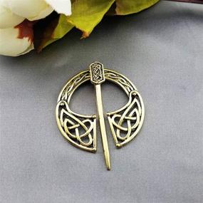 img 3 attached to 🧣 XGALA Viking Brooch Pin Clasp Clothing Accessory | Celtic Shawl Scarf Jewelry for Women and Girls