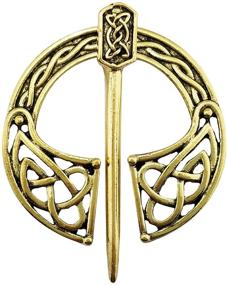 img 4 attached to 🧣 XGALA Viking Brooch Pin Clasp Clothing Accessory | Celtic Shawl Scarf Jewelry for Women and Girls