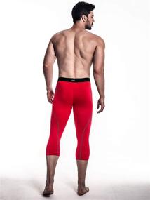 img 1 attached to 🏃 DRSKIN Men’s 3/4 Compression Pants Tights Leggings: Sports Baselayer for Running, Dry Thermal Heat - 1, 2 or 3 Pack