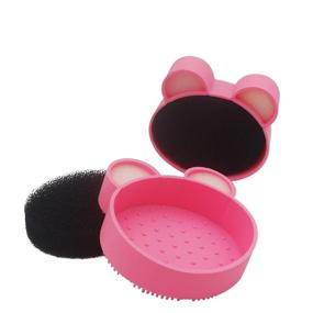 img 1 attached to 🧽 Silicone Makeup Brush Cleaner Sponge Set (2 Pack) with Color Removal Sponge - Portable Cosmetic Brush Cleaning Tool for Quick Color Change and Dry Cleaning