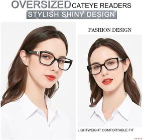 img 3 attached to MARE AZZURO Oversized Reading Designer Vision Care