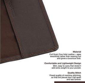 img 2 attached to MAROBEE Passport Vaccine Genuine Leather