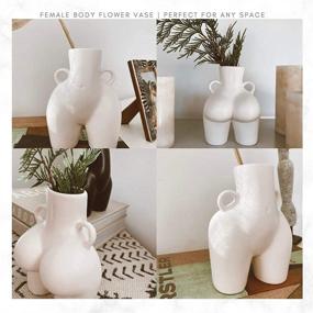 img 2 attached to White Ceramic Body Vase - Modern Decor - Ceramic Home Vase - White Decor Vase