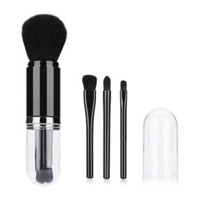 img 4 attached to Travel Portable Makeup Brush Multi Foundational