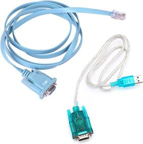 img 2 attached to 🔌 HDE Кабель USB с последовательным интерфейсом и последовательным адаптером кабеля RJ45 для консоли Cisco Routers: мощное решение для подключения