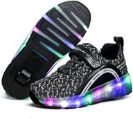 qneic roller shoes: light up sneakers for girls and boys with kid-friendly outdoor skates logo