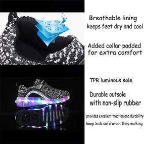 img 1 attached to Qneic Roller Shoes: Light Up Sneakers for Girls and Boys with Kid-Friendly Outdoor Skates