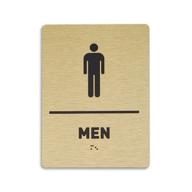 men restroom identification sign - ada compliant bathroom sign occupational health & safety products logo