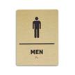 men restroom identification sign - ada compliant bathroom sign occupational health & safety products logo