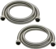 fluidmaster high efficiency washing machine connector 2-pack - 3/4 inch hose fitting x 3/4 inch hose fitting, 60-inch length logo