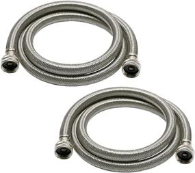 img 4 attached to Fluidmaster High Efficiency Washing Machine Connector 2-Pack - 3/4 Inch Hose Fitting x 3/4 Inch Hose Fitting, 60-Inch Length