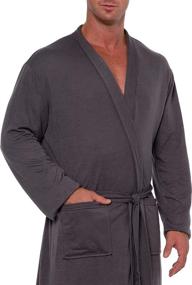 img 1 attached to 👘 Ross Michaels Men's Lightweight Robe for Comfort and Style