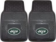 🏈 nfl new york jets vinyl heavy duty car mat by fanmats - black, 18"x27 logo