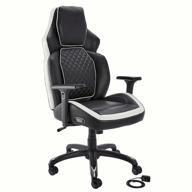 🎮 white gaming chair with bluetooth speakers, built-in mic & push-button height control - amazon basics ergonomic logo