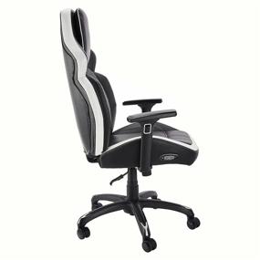 img 2 attached to 🎮 White Gaming Chair with Bluetooth Speakers, Built-in Mic & Push-Button Height Control - Amazon Basics Ergonomic