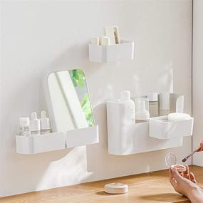 img 4 attached to 🚽 Smart Solution for Stylish and Space-saving Bathroom Organization: Poeland Floating Shelf