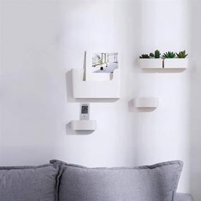 img 2 attached to 🚽 Smart Solution for Stylish and Space-saving Bathroom Organization: Poeland Floating Shelf