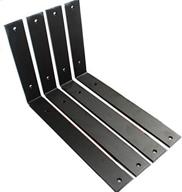 🔩 4-pack of 12-inch x 8-inch x 1.5-inch rustic shelf brackets | 5mm thickness - iron/metal industrial decorative shelving | modern support with screws logo