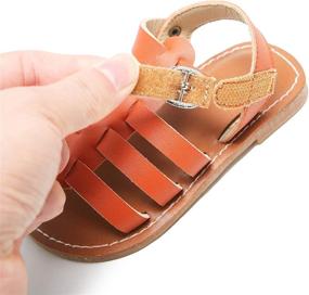 img 2 attached to 👣 Stylish Otter MOMO Girls Sandals: Open Toe Princess Flat Sandals with Ruffle - Perfect for Summer (Toddler/Little Kid)