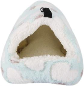 img 1 attached to 🐹 HEEPDD Winter Tent Plush Hammock for Small Animals - Polka Dot Heart Pattern Hanging Bed for Hamsters, Gerbils, Chinchillas, and More