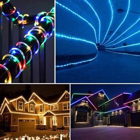 img 2 attached to 🌈 50ft SURNIE Color Changing LED Rope Lights - Outdoor Waterproof, RGB Flexible, Connectable & Cuttable, Dimmable Multicolor with Remote - Ideal for Bedroom, Garden, Patio, Camping, Christmas Decor