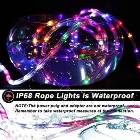 img 3 attached to 🌈 50ft SURNIE Color Changing LED Rope Lights - Outdoor Waterproof, RGB Flexible, Connectable & Cuttable, Dimmable Multicolor with Remote - Ideal for Bedroom, Garden, Patio, Camping, Christmas Decor