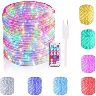 🌈 50ft surnie color changing led rope lights - outdoor waterproof, rgb flexible, connectable & cuttable, dimmable multicolor with remote - ideal for bedroom, garden, patio, camping, christmas decor логотип