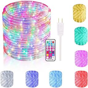 img 4 attached to 🌈 50ft SURNIE Color Changing LED Rope Lights - Outdoor Waterproof, RGB Flexible, Connectable & Cuttable, Dimmable Multicolor with Remote - Ideal for Bedroom, Garden, Patio, Camping, Christmas Decor