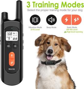 img 2 attached to 🐶 NVK Dog Training Collar - Rechargeable Remote Collar with 3 Training Modes, Beep, Vibration, and Shock | Waterproof and 1600Ft Remote Range