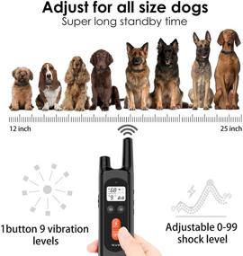 img 3 attached to 🐶 NVK Dog Training Collar - Rechargeable Remote Collar with 3 Training Modes, Beep, Vibration, and Shock | Waterproof and 1600Ft Remote Range