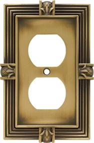 img 4 attached to 🍍 Franklin Brass 64472 Pineapple Single Duplex Outlet Wall Plate/Switch Plate/Cover, Antique Brass Finish with Tumbled Texture