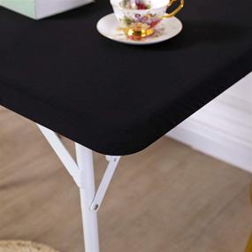 img 1 attached to 🍸 High-Quality JISEN Cocktail Spandex Stretchable Tablecloth: Elegance to Enhance Any Event