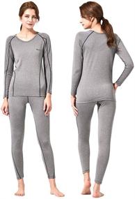 img 4 attached to 🔥 Feelvery Women's HEATPRO Thermal Underwear Set | Ultra Soft Fleece Lined Winter Base Layers Long Johns for Women