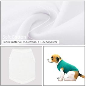 img 1 attached to 🐶 YAODHAOD Cotton Dog Shirts - Blank Dog T-Shirts Clothes, Solid Color Lightweight & Breathable Tees for Medium Small Pets - Cool Soft Apparel, Pack of 4