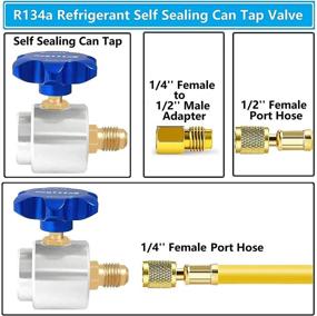 img 2 attached to Boltigen R134A Self Sealing Can Tap Valve Refrigerant Dispenser Tool With AC Can Tap And Tank Adapter