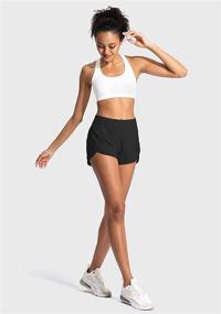 img 1 attached to 🏃 Women's Quick-Dry Running Shorts with Zipper Pocket: 3 Inch Athletic Gym Shorts for Effective Workouts