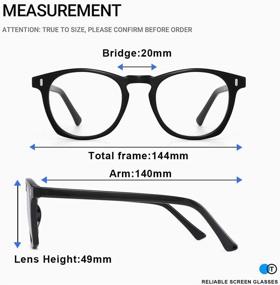 img 1 attached to Blocking Glasses Square Eyeglasses Computer